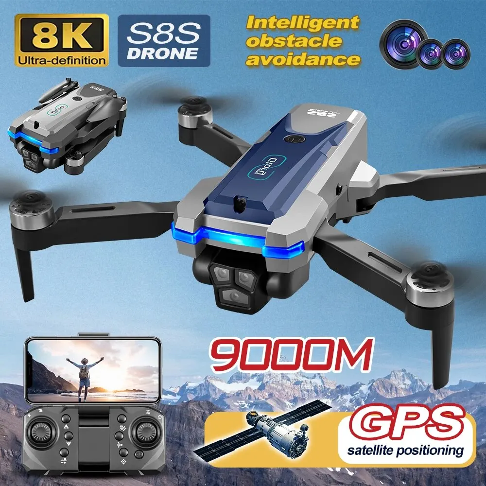 S8S GPS Drone 5G Wifi 8K HD Du - Rc Helicopter Case recension och pris